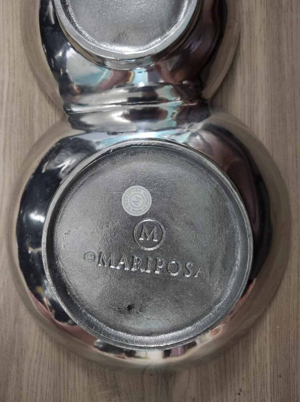 Mariposa Silver Tone Snowman Serving Cast Aluminum Tray